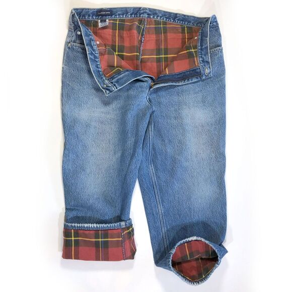 Lands' End Blue Denim Men's Jeans 100% Cotton Size 40 - Picture 2 of 9